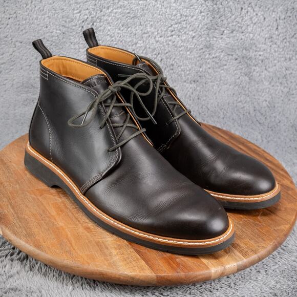 Mens Cole Haan 9 M Boots Brown Leather Chukka Ankle C31927 Lace Up - Picture 1 of 10